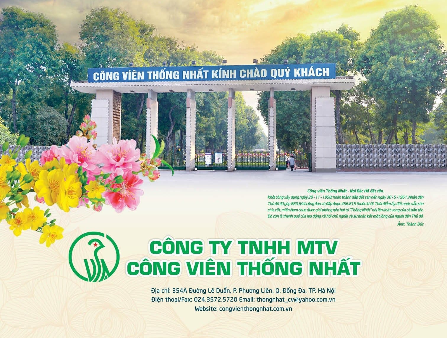 Công Viên Thống Nhất Ở Đâu? Giá Vé, Thời Gian Mở Cửa, Bãi Gửi Xe 2026