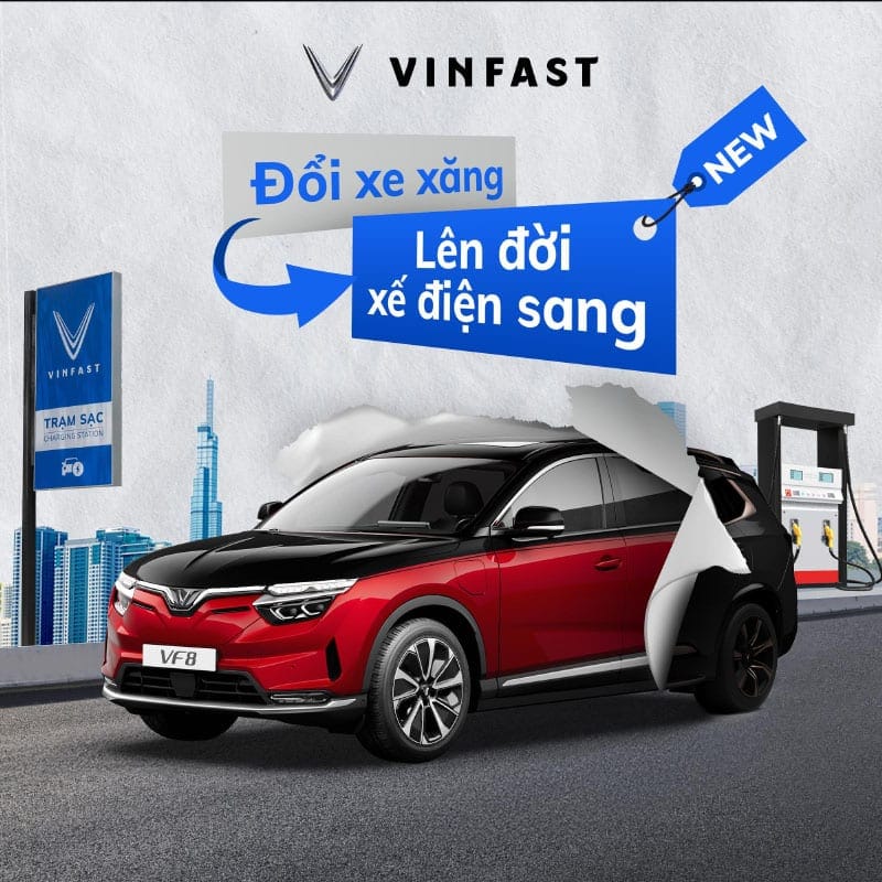 Vingroup triển khai “thu xăng – đổi điện”: Mua xe điện VinFast giảm tới 13%